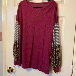 Long pouf sleeved shirt